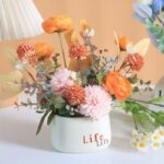 Artificial Flower Ornaments, Fake Flowers for Living Room & Fridge Decoration, Finished Floral Arrangement for Scene Decoration