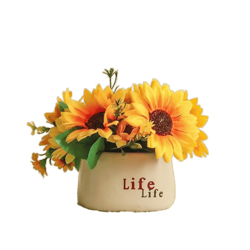 Artificial Flower Ornaments, Fake Flowers for Living Room & Fridge Decoration, Finished Floral Arrangement for Scene Decoration