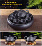 Purple Clay Kung Fu Tea Set Household & Office Small Set Simple Tea Making Set with Ceramic Tea Tray, Teapot & Teacups