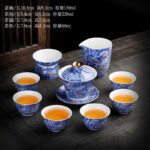 Blue and White Gilded Dragon Sancai Gaiwan - Full Product Analysis