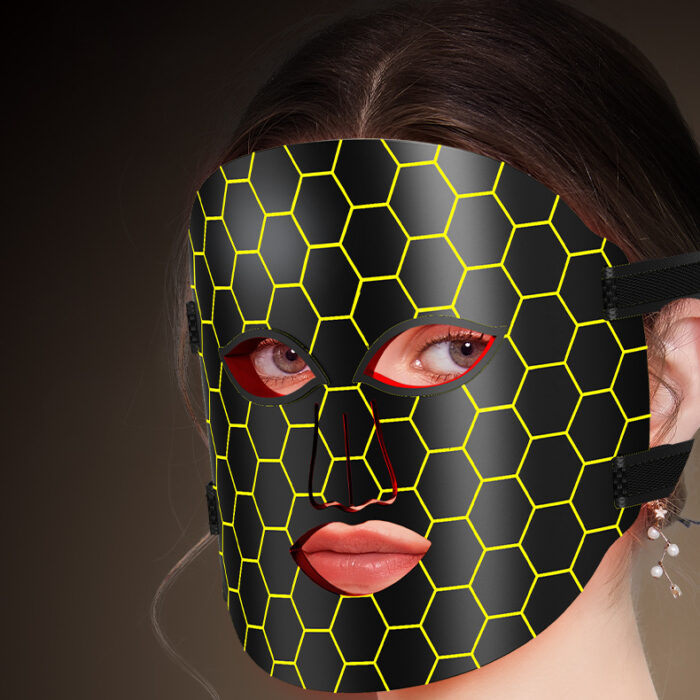 New LED Photon Rejuvenation Facial Color Light Beauty Instrument Mask Household Silicone Mask Spectral Facial Lifting
