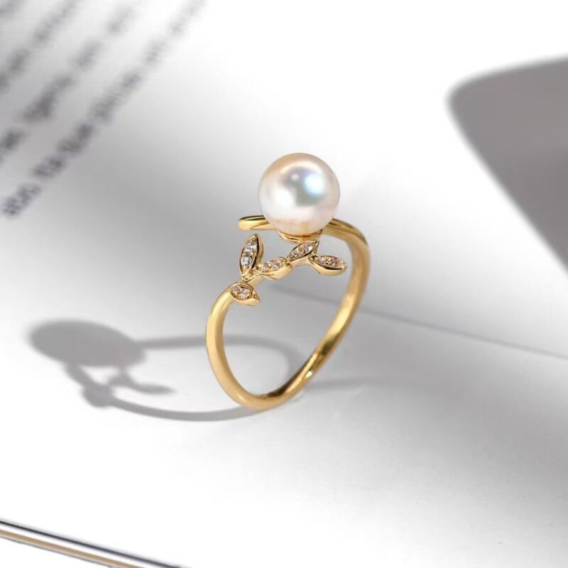 S925 Silver Double Pearl Ring