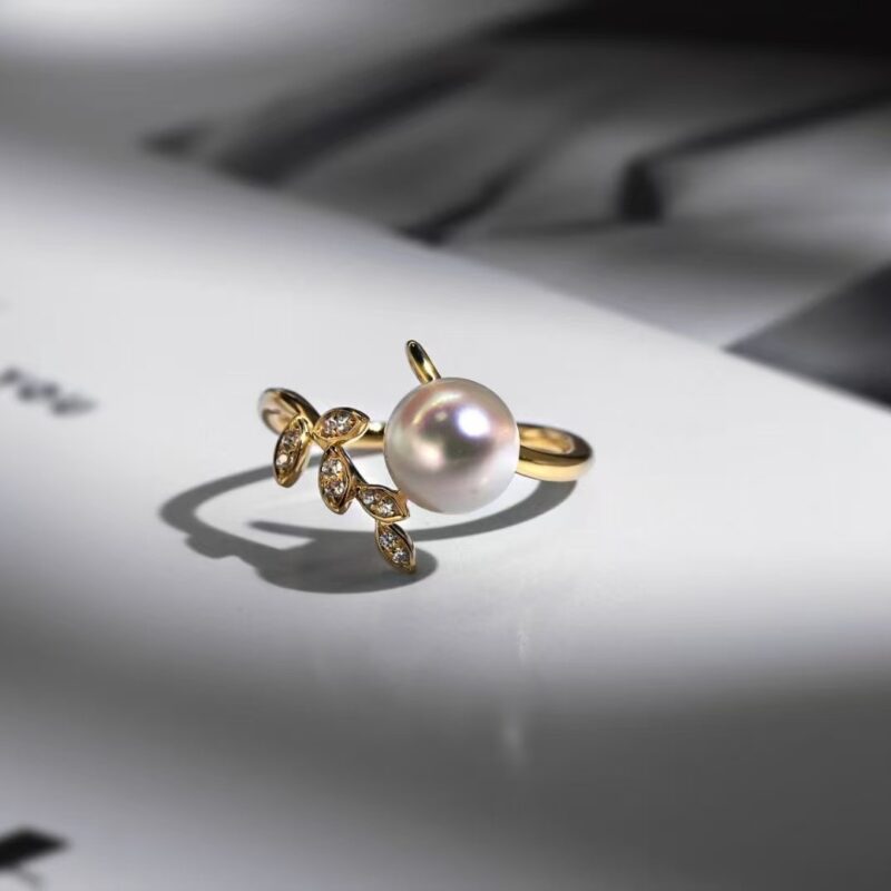 S925 Silver Double Pearl Ring