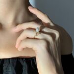 S925 Silver Double Pearl Ring