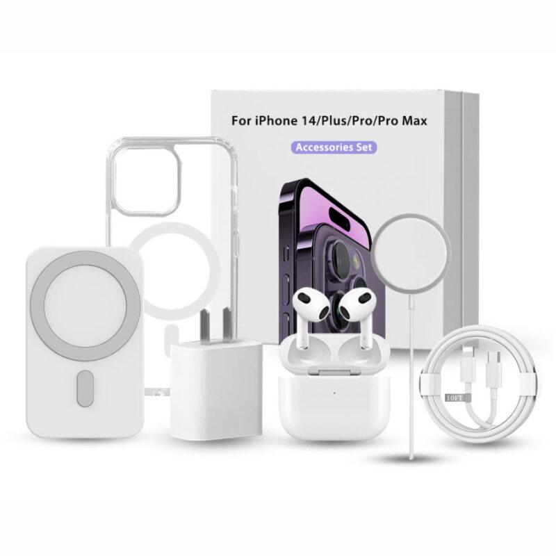 Six-piece set [magnetic shell + 35w charger + wireless plate + power bank + earphone]