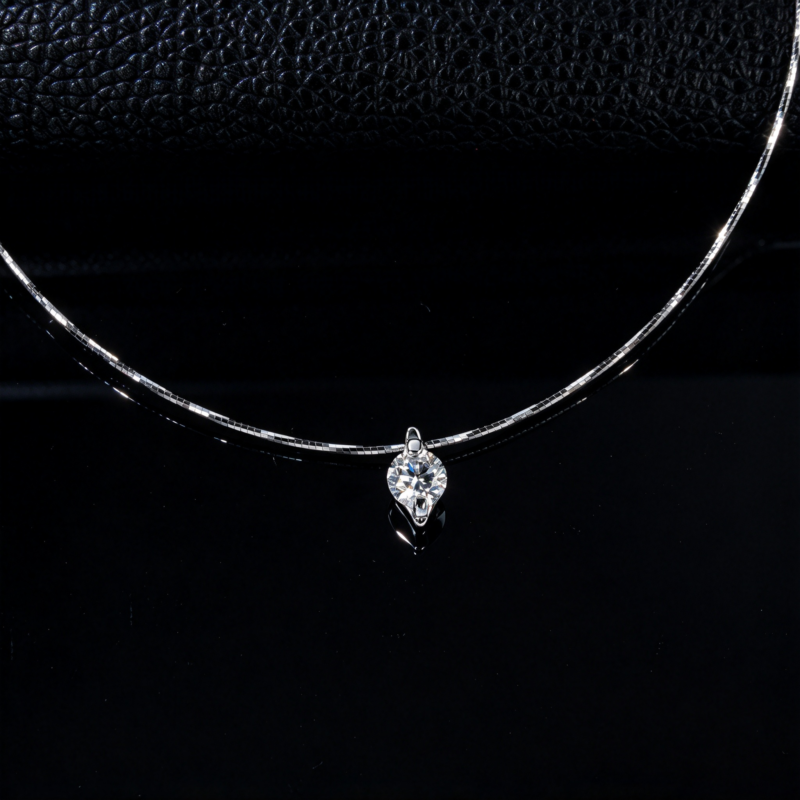 925 Silver Lab-Grown Diamond Necklace (P1192)