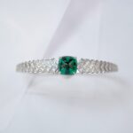925 Silver Lab-Grown Emerald Bracelet (B1519)