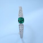 925 Silver Lab-Grown Emerald Bracelet (B1519)