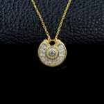 925 Silver Necklace – Yellow Gold-Plated (P0420)