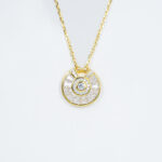 925 Silver Necklace – Yellow Gold-Plated (P0420)