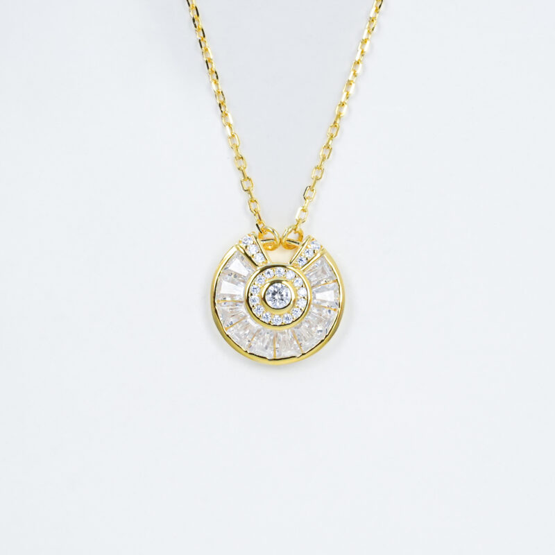 925 Silver Necklace – Yellow Gold-Plated (P0420)