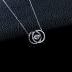 925 Silver Lab-Grown Diamond Necklace (ZHF-PYZ2502)