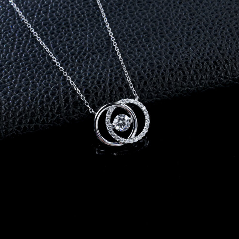 925 Silver Lab-Grown Diamond Necklace (ZHF-PYZ2502)