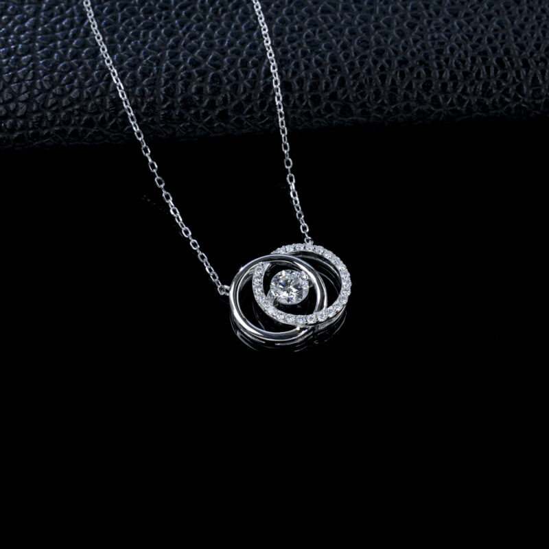 925 Silver Lab-Grown Diamond Necklace (ZHF-PYZ2502)