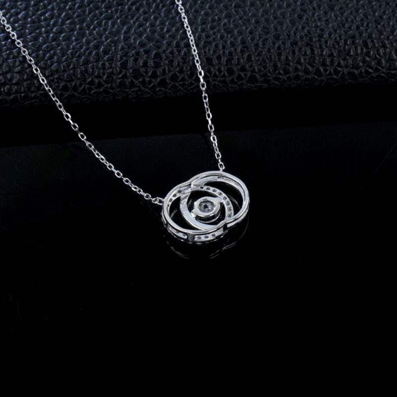 925 Silver Lab-Grown Diamond Necklace (ZHF-PYZ2502)