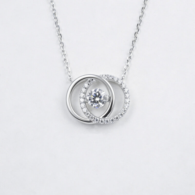 925 Silver Lab-Grown Diamond Necklace (ZHF-PYZ2502)
