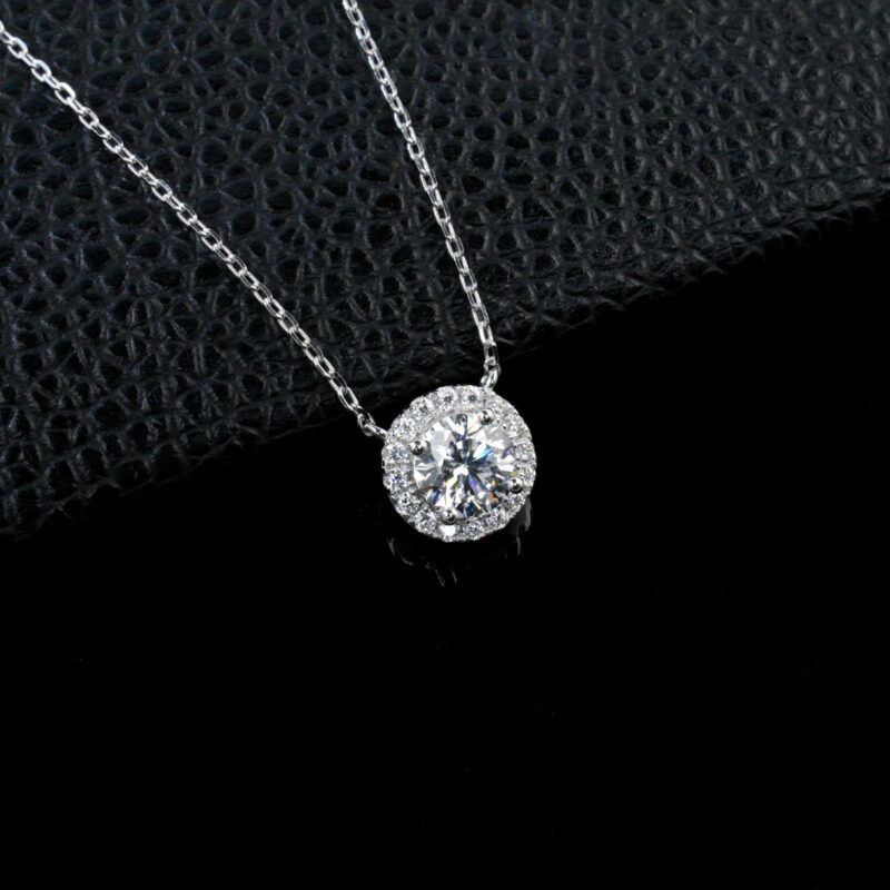 925 Silver Lab-Grown Diamond Necklace (ZHF-PYZ1213)