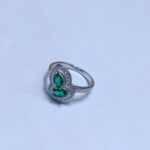 925 Silver Lab-Grown Emerald Ring (R0304L)