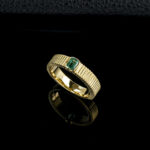 925 Silver Lab-Grown Emerald Ring (R0478L)