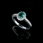 925 Silver Lab-Grown Emerald Ring (R0888L)