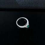 925 Silver Lab-Grown Emerald Ring (R0888L)
