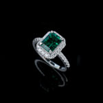 925 Silver Lab-Grown Emerald Ring (R0894L)