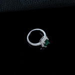 925 Silver Lab-Grown Emerald Ring (R0894L)