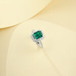 925 Silver Lab-Grown Emerald Ring (R0894L)