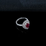 925 Silver Lab-Grown Ruby Ring (A73-R2105081R)