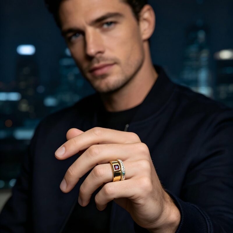 Trendy Men's Titanium Steel Ring