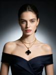 Trendy four-leaf clover necklace—a versatile style.