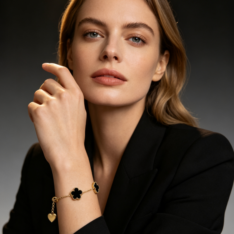 Stylish four-leaf clover bracelet—a versatile design