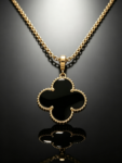 Trendy four-leaf clover necklace—a versatile style.