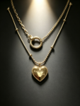 Fashionable necklace featuring a concentric circle design—a versatile, go-with-anything style.
