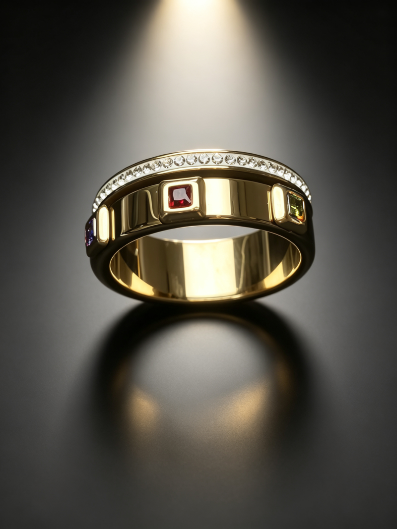 Trendy Men's Titanium Steel Ring