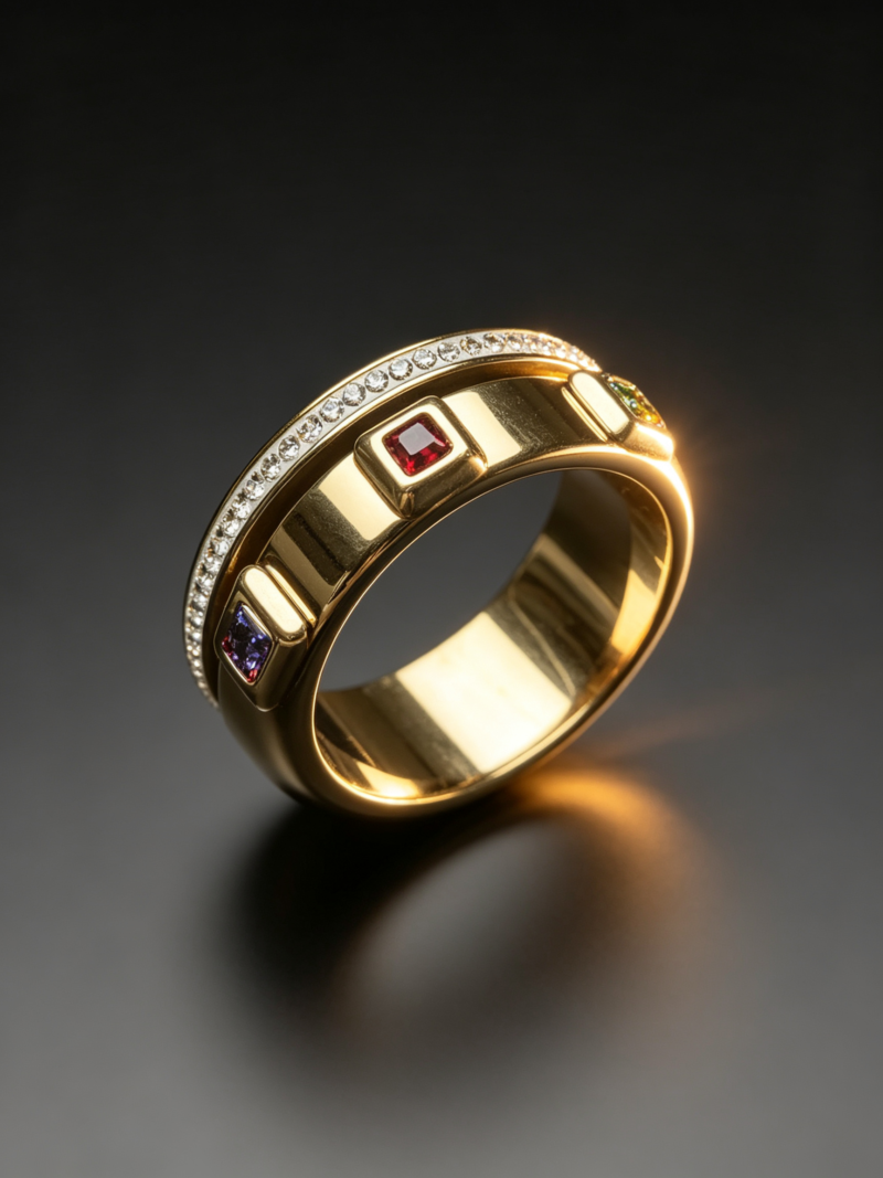 Trendy Men's Titanium Steel Ring