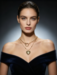 Fashionable necklace featuring a concentric circle design—a versatile, go-with-anything style.